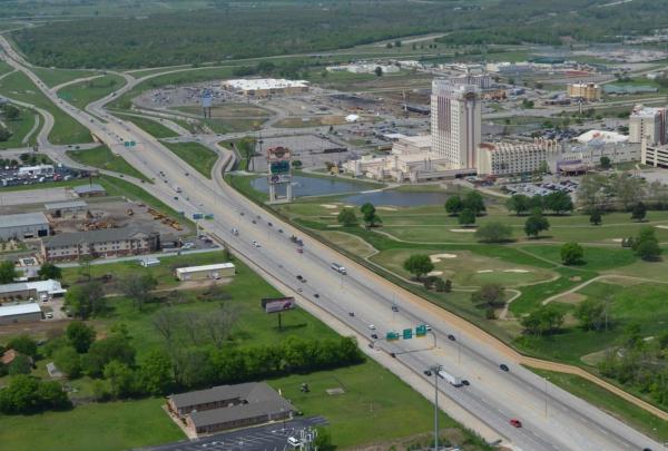 Aerial photo of US-412/I-44/193rd interchange