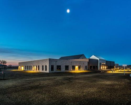 Nighttime exterior of P-125 Joint Reserve Center