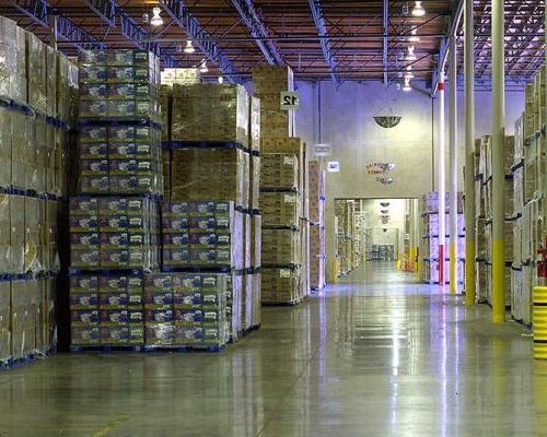 Interior of Procter & Gamble Distribution Center warehouse